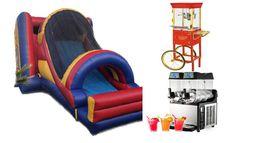 BOUNCE HOUSE, POPCORN & SLUSH MACHINE COMBO